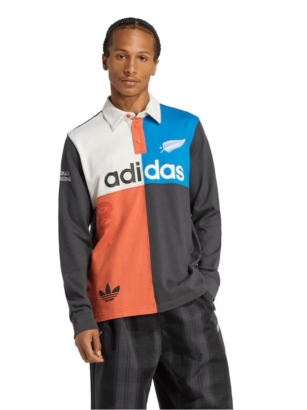 Adidas Rugby Polo Long Sleeve Top